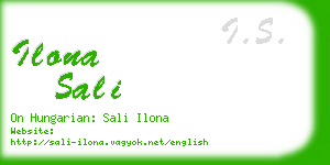 ilona sali business card